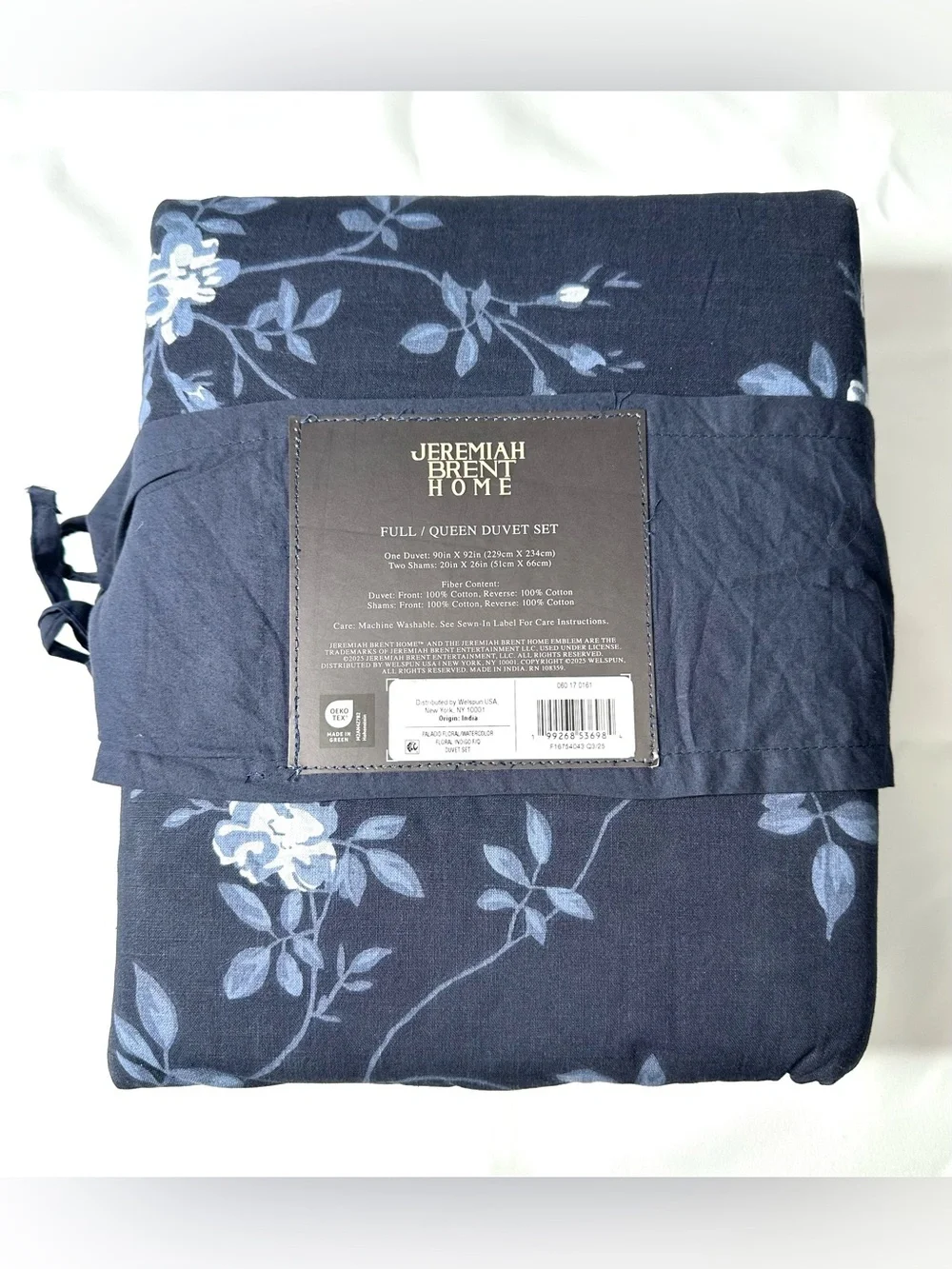 NWT Jeremiah Brent Home 3pc Floral 'Palacio' Cotton Duvet Set Full/Queen